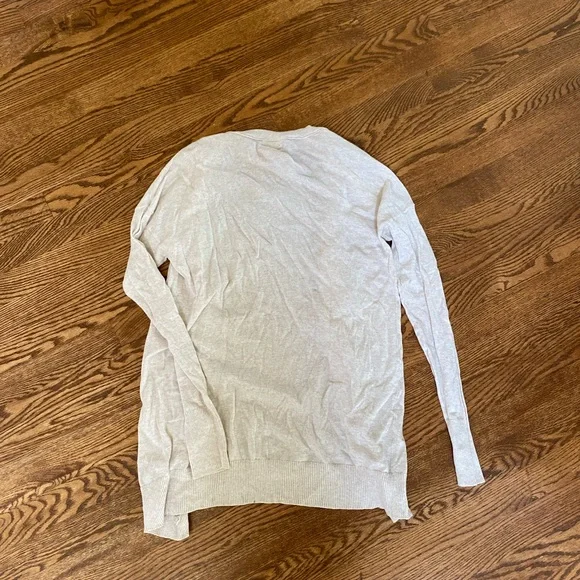 Target 100% Cotton Lightweight Cream Bottom Button Front Cardigan Size M - Picture 4 of 6